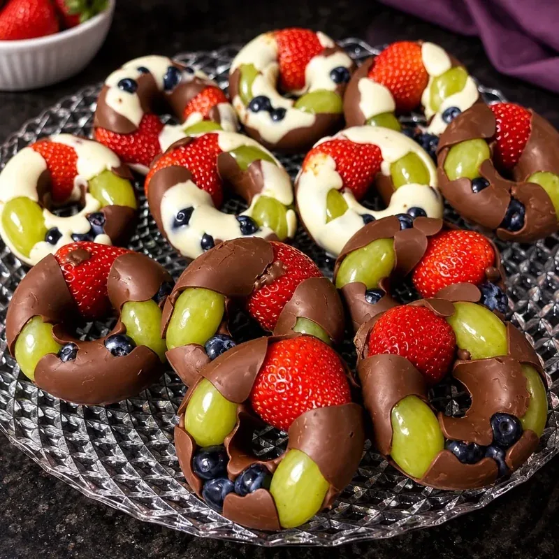 Fruit Donuts Bandeja Cristal